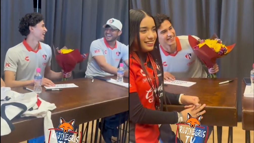 Jeremy Márquez recibió flores de una aficionada