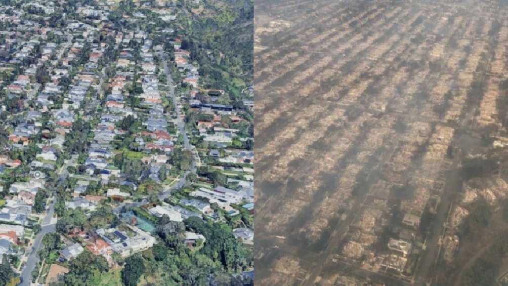 VIDEO: Antes y después de los incendios en Los Ángeles, California 