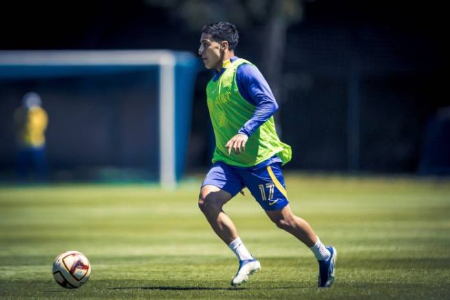 Zendejas, en un entrenamiento del América en Coapa