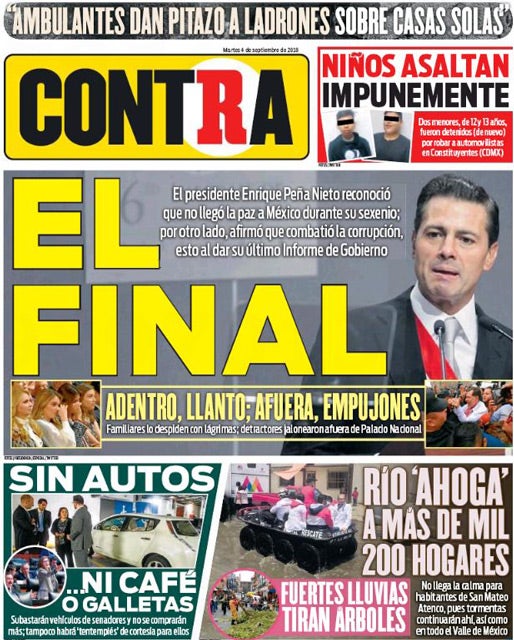 Portada 04 Septiembre 2018