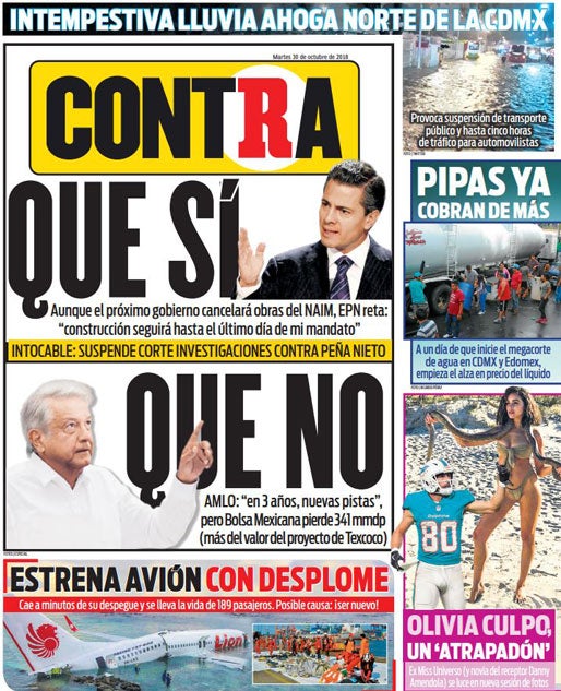 Portada 30 Octubre 2018