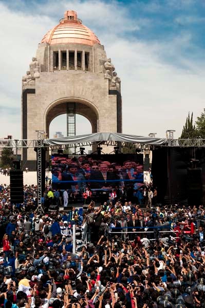 Al rededor de 25 mil personas asistieron a la promoción de la pelea entre el mexicano y el filipino. FOTO: CÉSAR VICUÑA