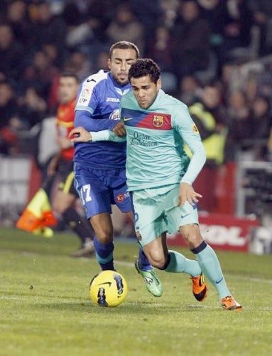 Ningún desborde terminó en gol para los catalanes (FOTO: EFE)