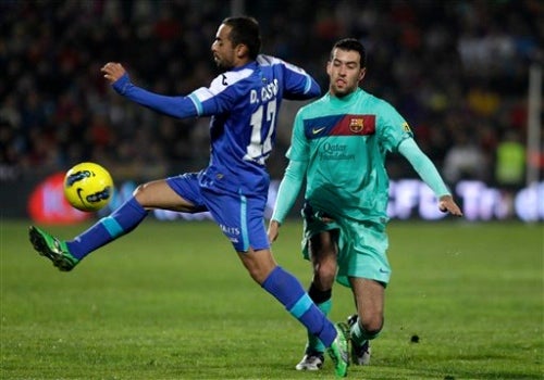 La zaga del Getafe hizo un gran partido (FOTO: AP)