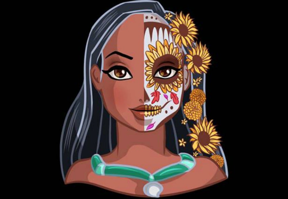 Pocahontas luce maravillosa de Catrina