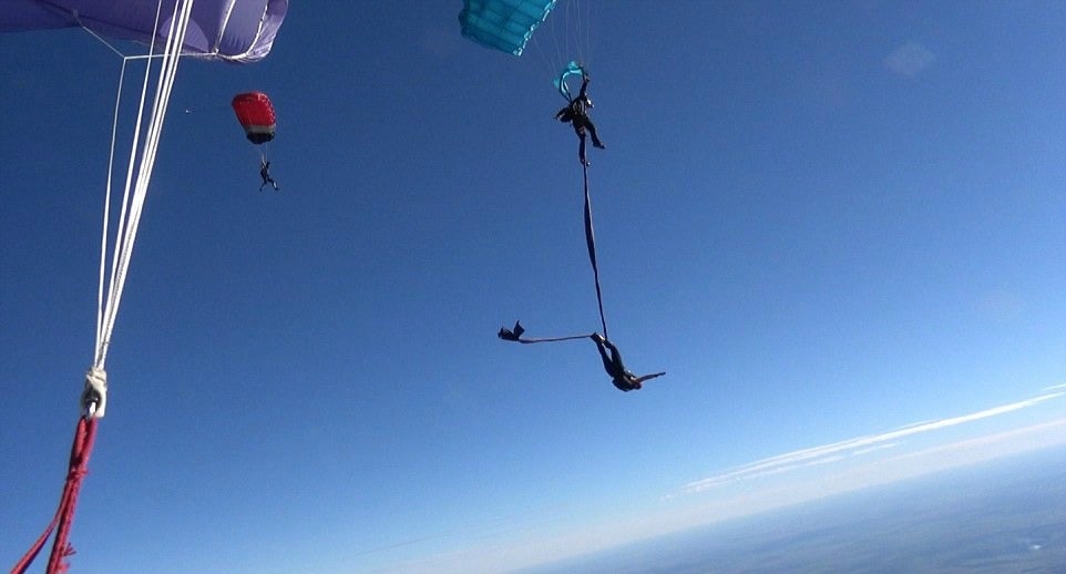 Varias personas presenciaron el acto en los aires