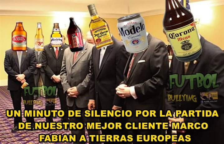 Las cervezeras mexicanas están tristes con la partida de Marco Fabián