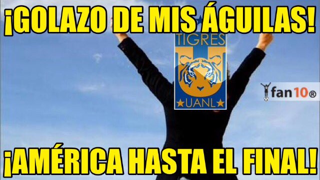 Y así festejaron los felinos el gol del América