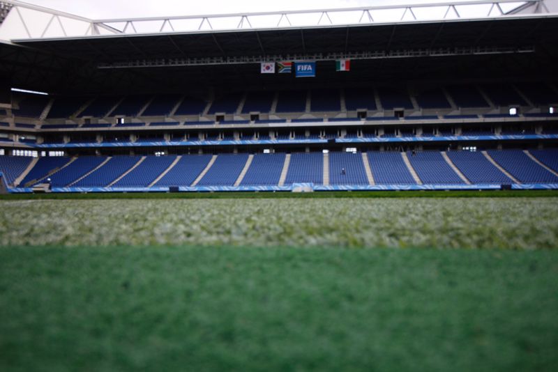 Así luce el césped del Estadio de la Ciudad de Suita