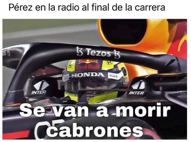 Los memes que dejó el segundo lugar de Checo Pérez en el GP de España