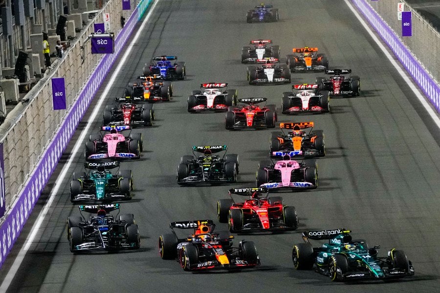 Parilla de salida en el GP de Arabia Saudita