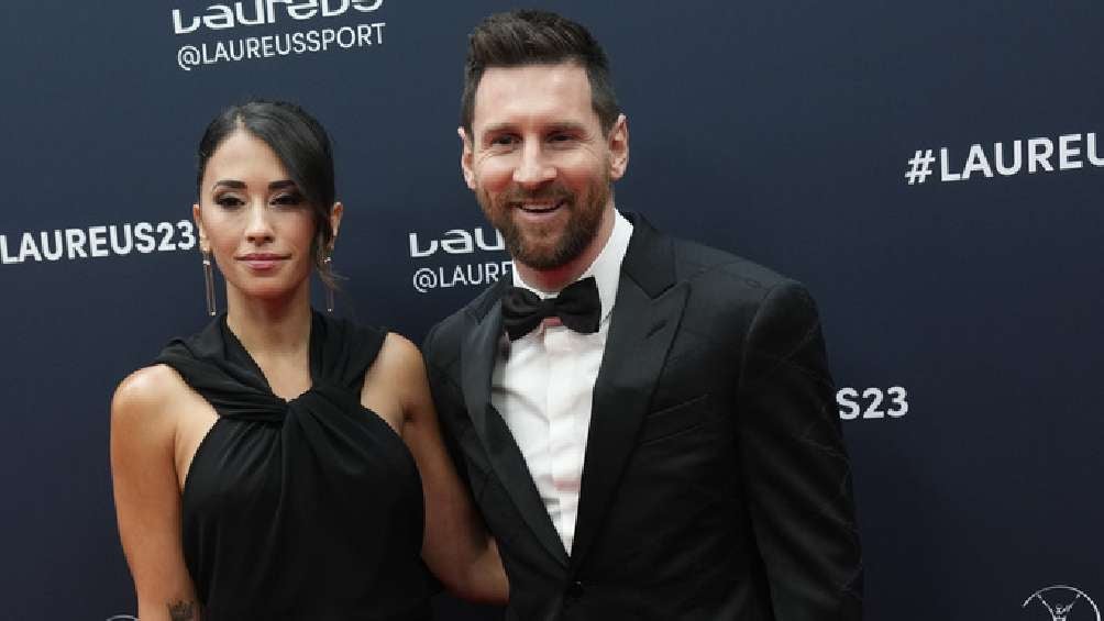 Messi también asistió junto con Antonella