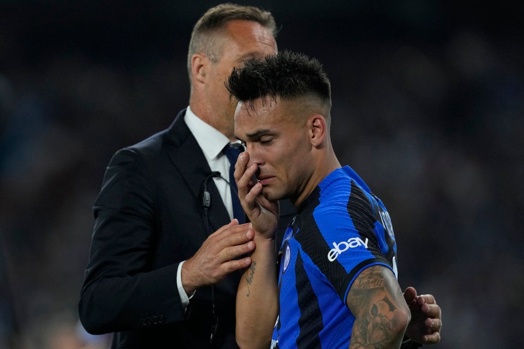 Lautaro Martínez después de la Final ante el Manchester City