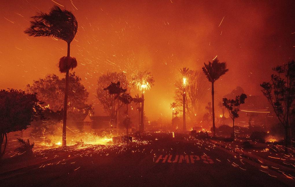 Los Ángeles fue afectado por las grandes llamas de los mortales incendios forestales