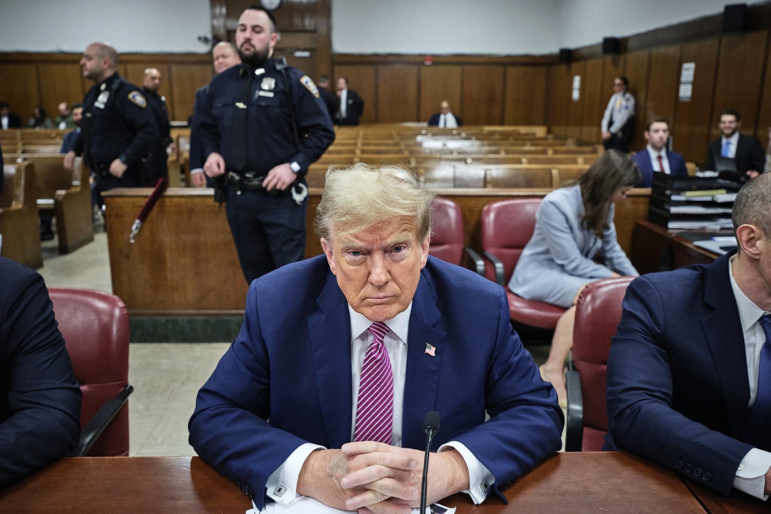 Donald Trump en una corte en Nueva York 