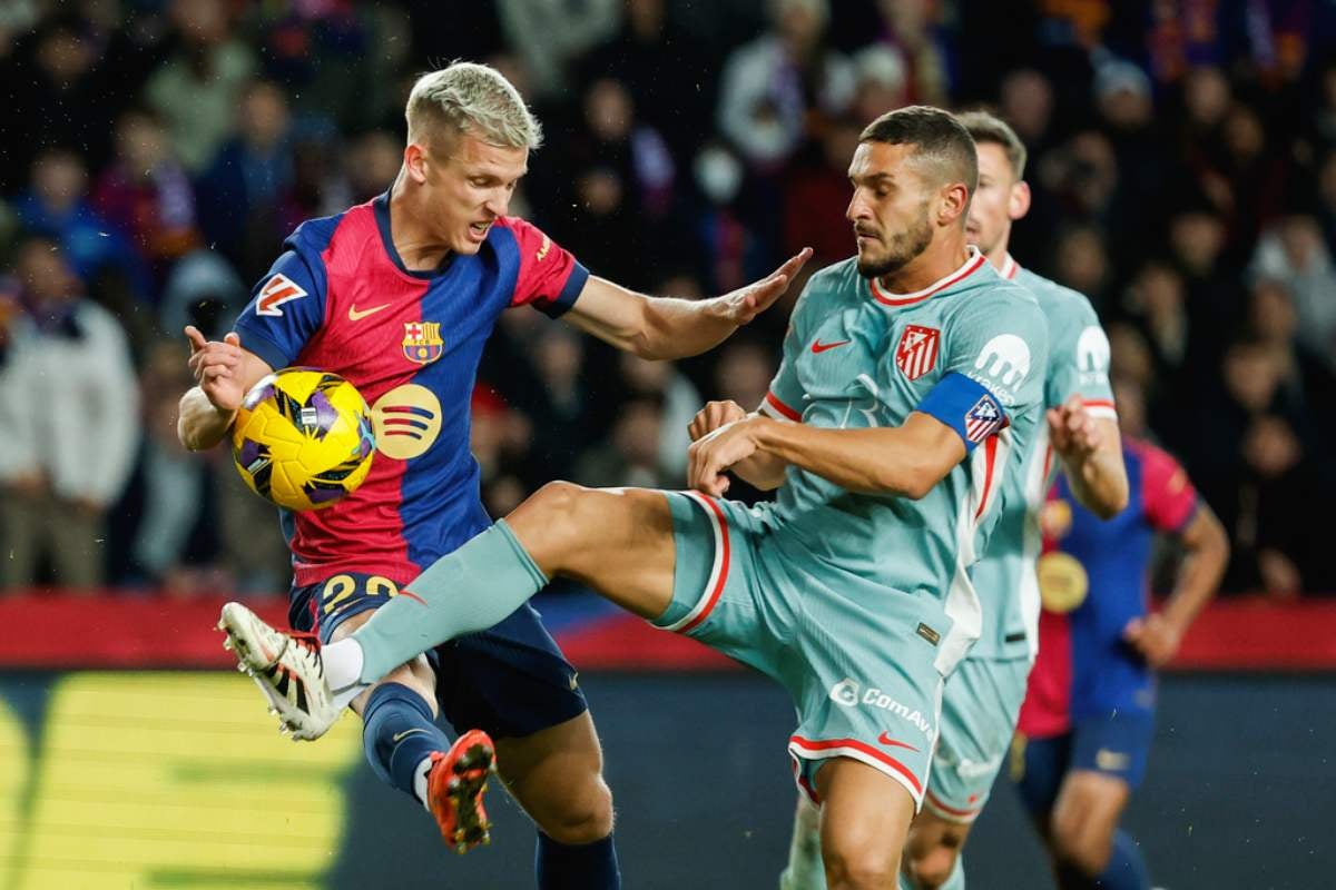 Koke en el partido de Atlético de Madrid contra Barcelona