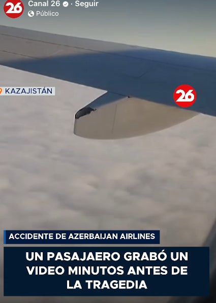 Un pasajero grabó los daños que presentaba en el aire el avión / Redes Sociales