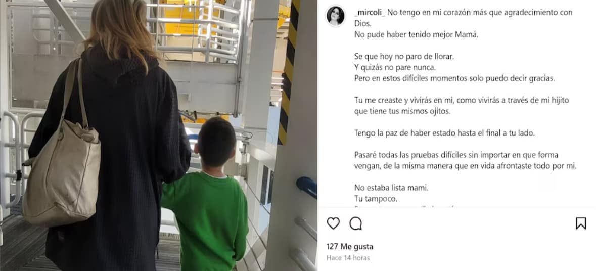 Romina se despidió de su mamá por medio de las redes / Redes Sociales