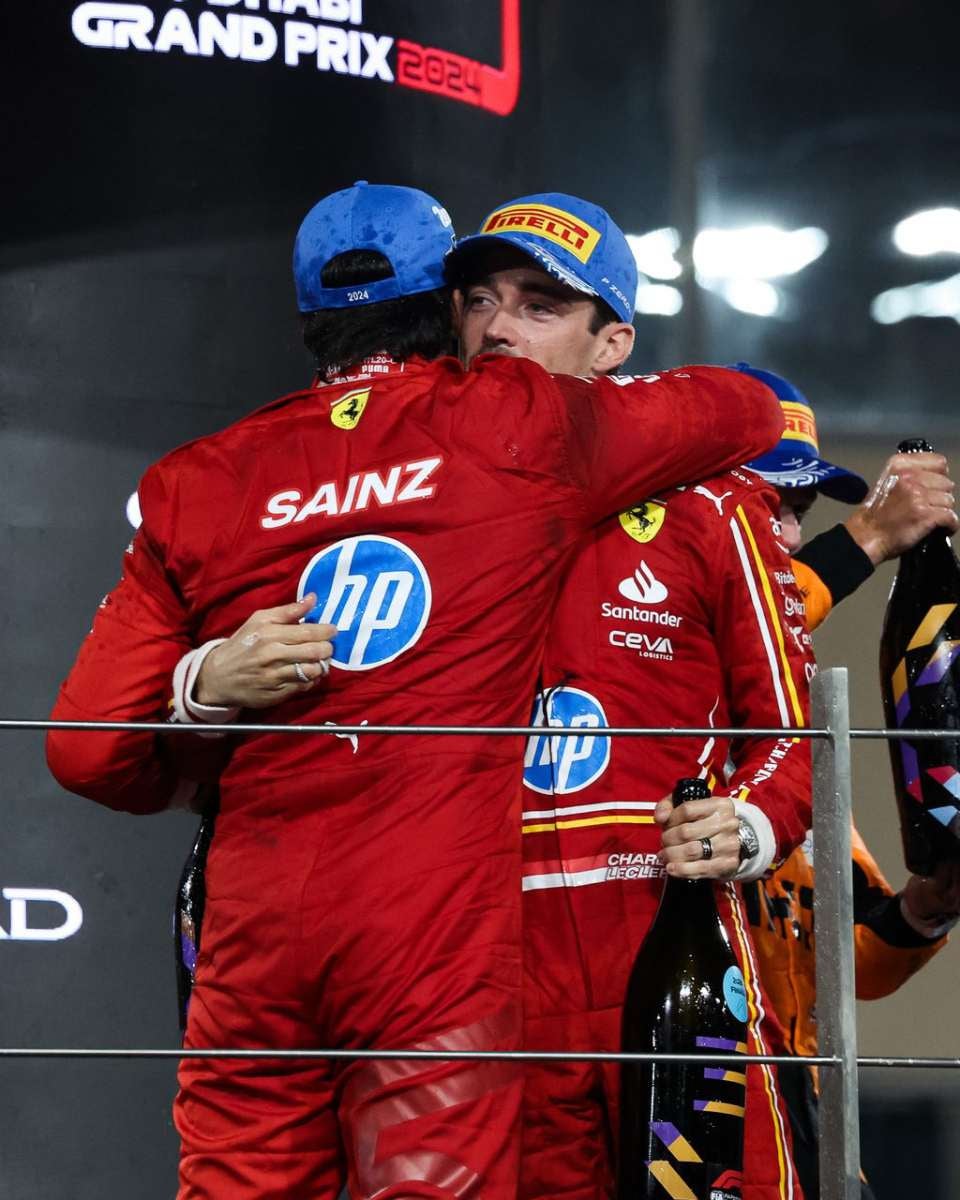 Carlos Sainz y Charles Leclerc en Abu Dhabi