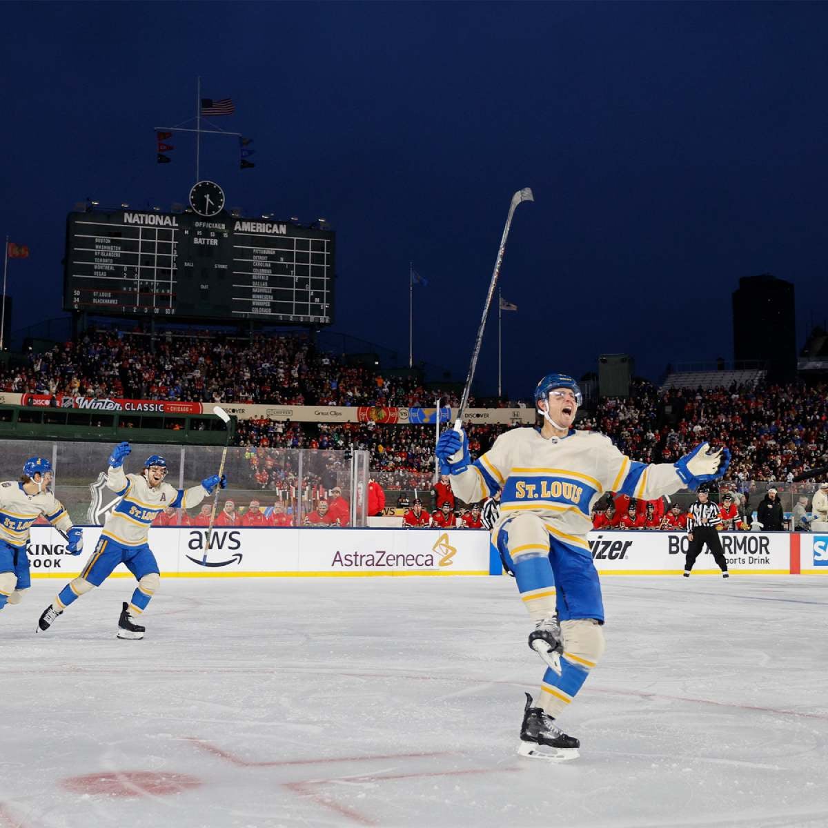 St. Louis en celebración en la NHL