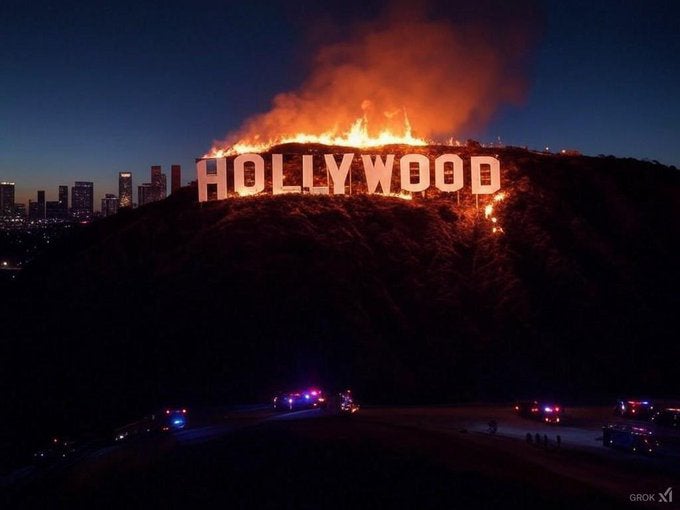 La colina se empezó a incendiar el miércoles por la noche / Redes Sociales