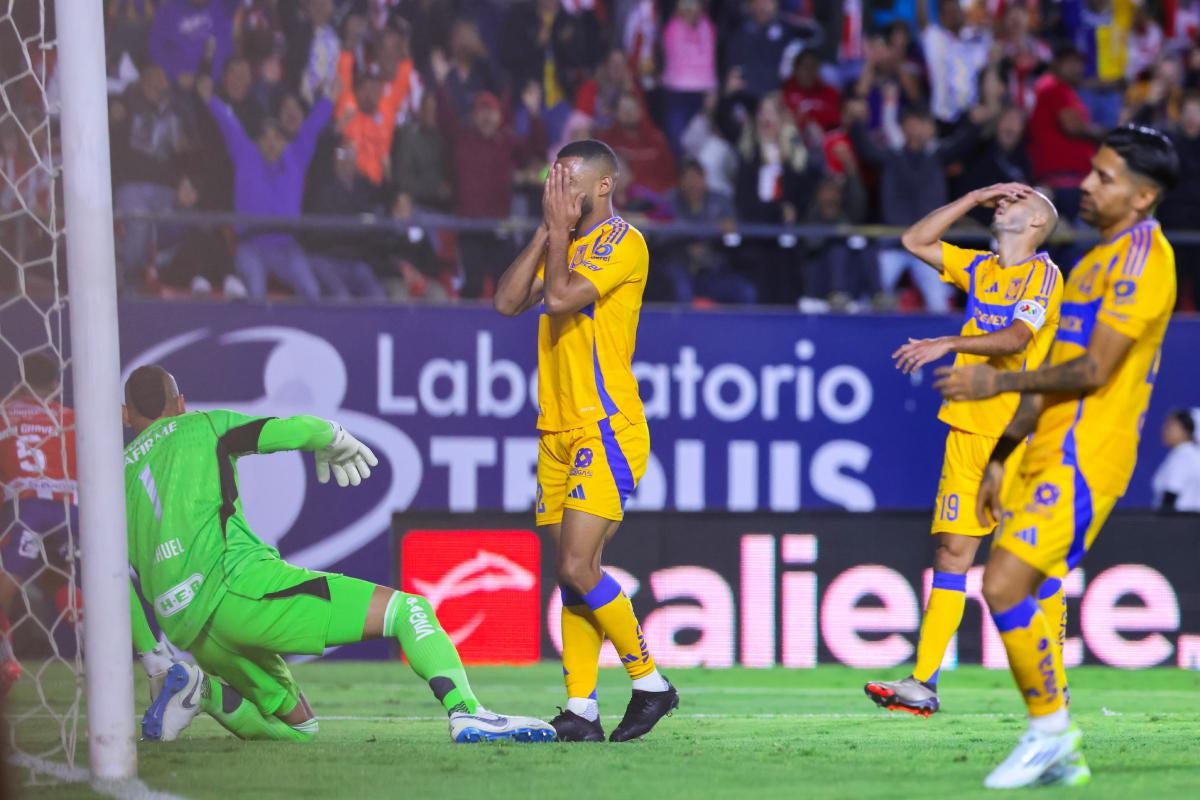 Jugadores de Tigres en lamento 