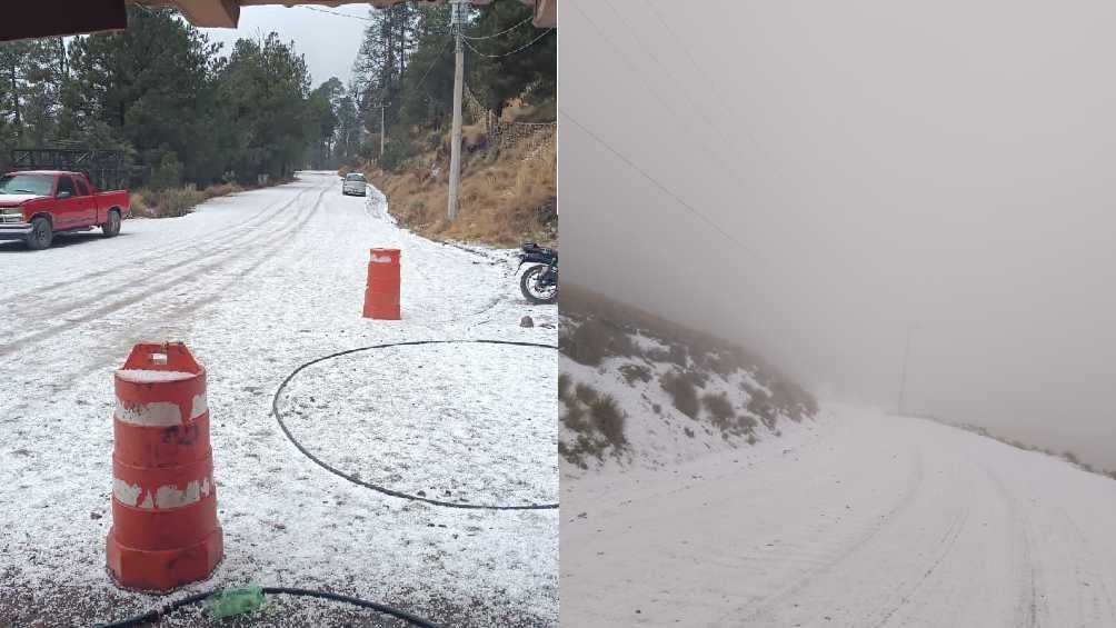 Hay temperaturas bajo cero y nevadas en la zona. /X: @alvarez_armando