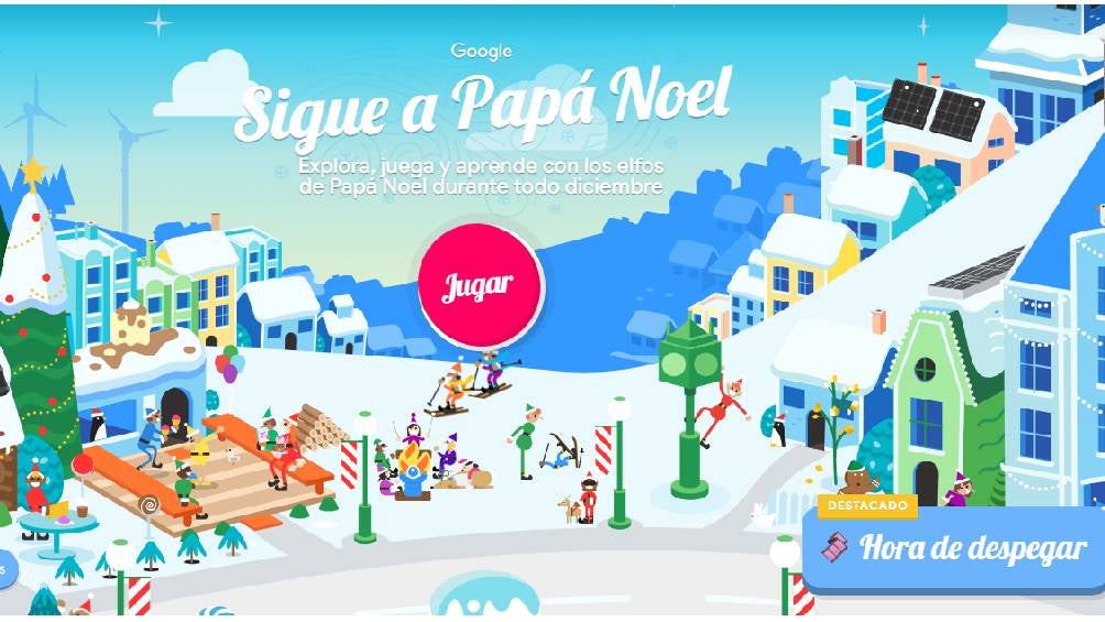  En diciembre, mes festivo de celebraciones navideñas, Google ofrece una plataforma para rastrear a Santa Claus.| Captura de pantalla