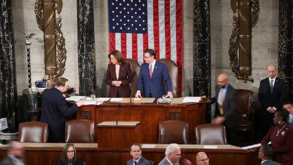 Harris anunció la victoria de Trump. | Reuters 