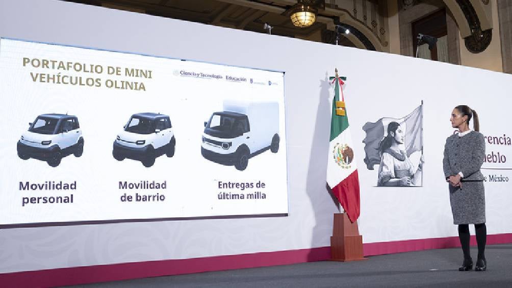 Olinia es un proyecto liderado por la presidenta Claudia Sheinbaum que busca crear la primera armadora mexicana de automóviles eléctricos en el país.| Gobierno de México 