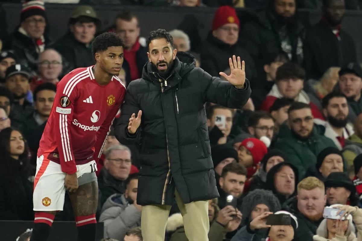 Rashford y Amorim | AP