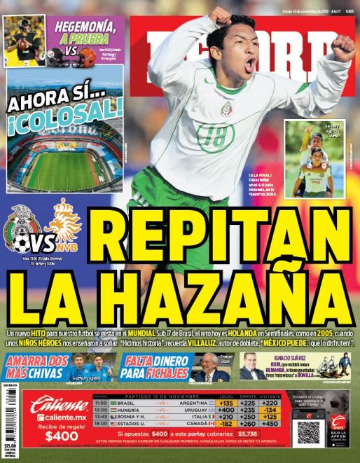 Portada RÉCORD 14 noviembre 2019