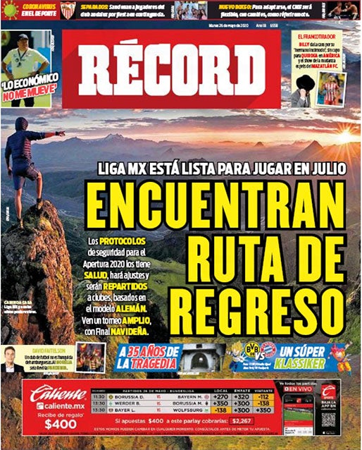 Portada 26 Mayo 2020