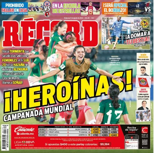 Portada RÉCORD 17 Agosto 2022