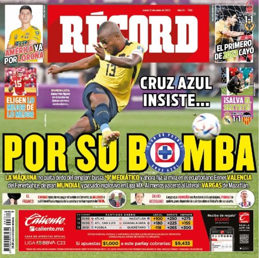 Portada RÉCORD 12 Enero 2023