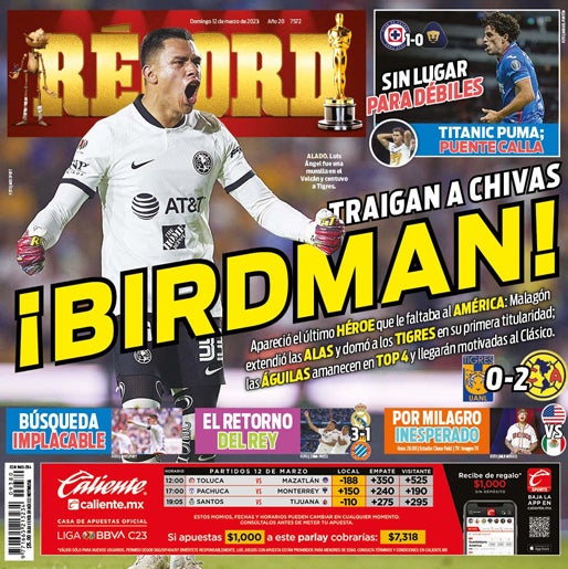 ¡Birdman! TRaigan a Chivas