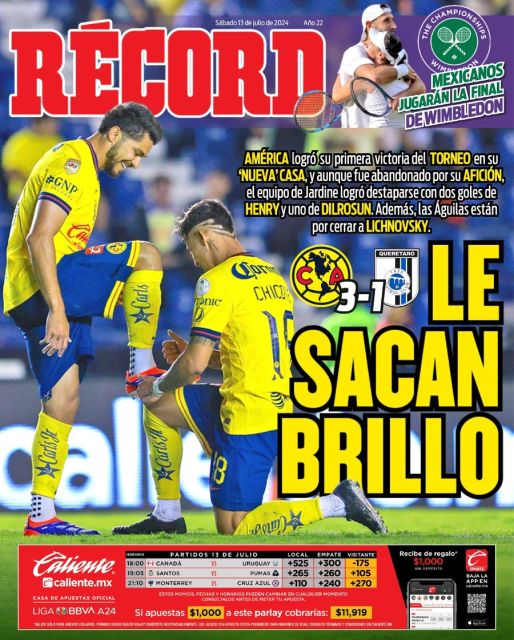 Portada RÉCORD 13 julio 2024