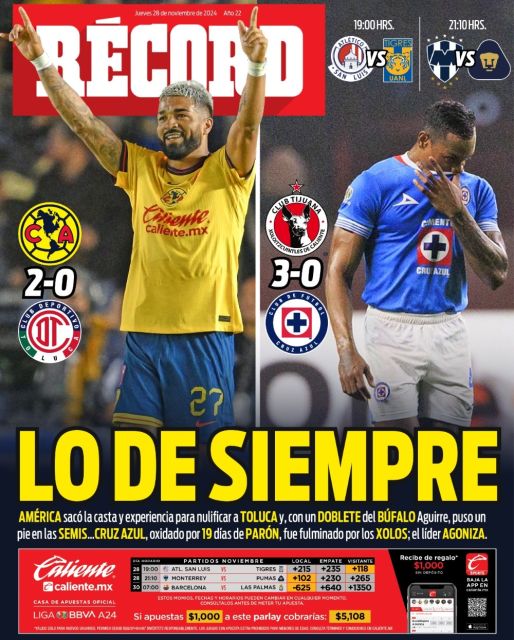 Portada RÉCORD 28 noviembre 2024