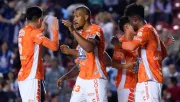 Rondón celebra el único gol del encuentro ante Gallos Blancos