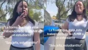 Lady UNAM: Trabajadora amenaza y humilla a estudiante: “Recuerda que eres hombre”