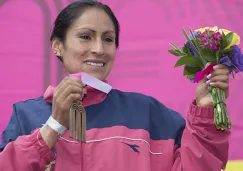 Gladys, tras ganar el Maratón de la Ciudad de México en 2013