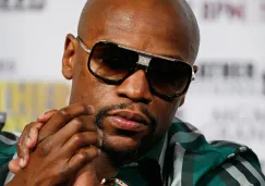 Mayweather, durante una conferencia