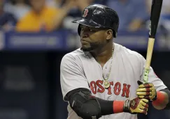 David Ortiz durante un partido de las Medias Rojas