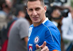 Chaco Giménez, previo a una práctica de Cruz Azul