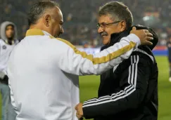 Vázquez y Tuca, durante un partido en el Volcán