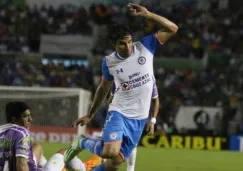 Jorge Benítez en un partido de Cruz Azul