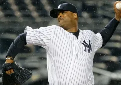 CC Sabathia en un partido de los Yanquis 