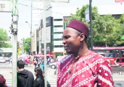 Jean Louis Bingna en una de las calles de la Ciudad de México 