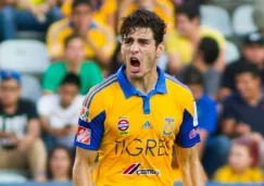 Briseño en un partido de Tigres