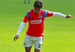 Reyna, en un entrenamiento de Chivas